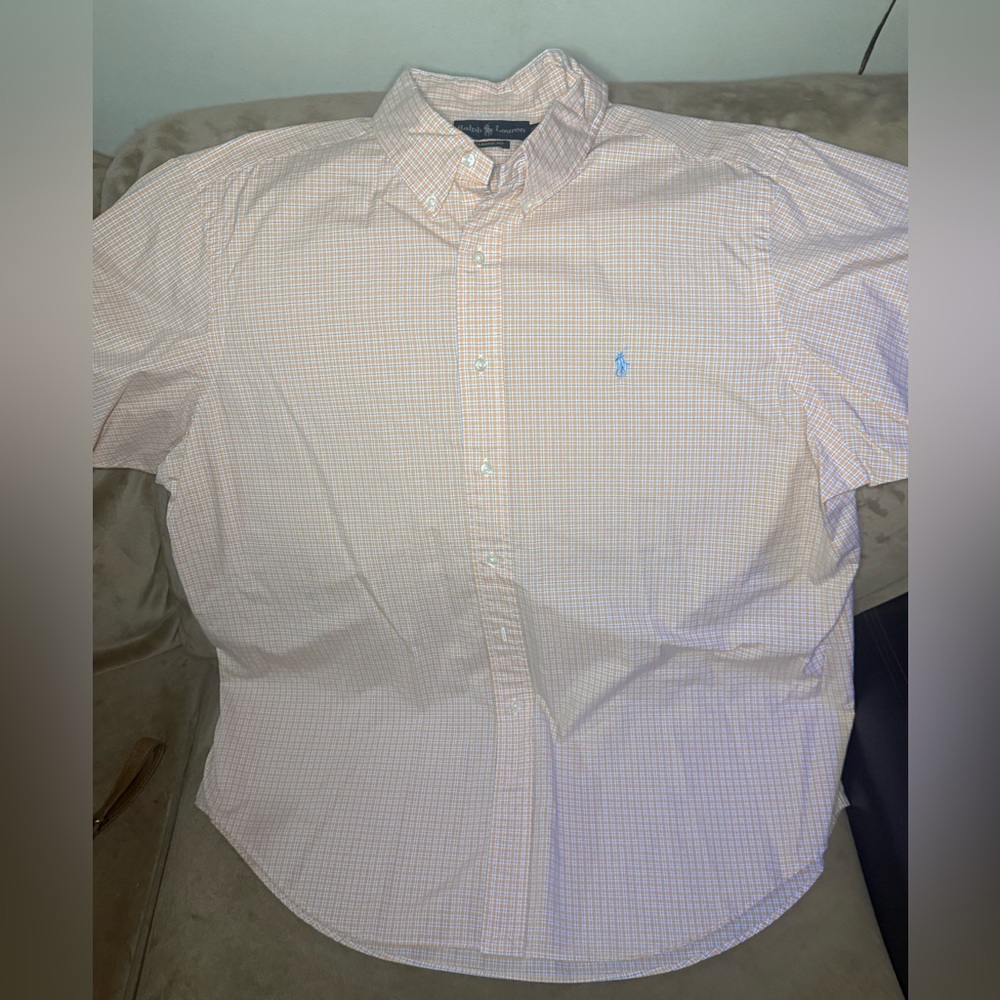 VTG Polo by Ralph Lauren Men’s XXL Pink Tattersall Pattern Button-Down Shirt